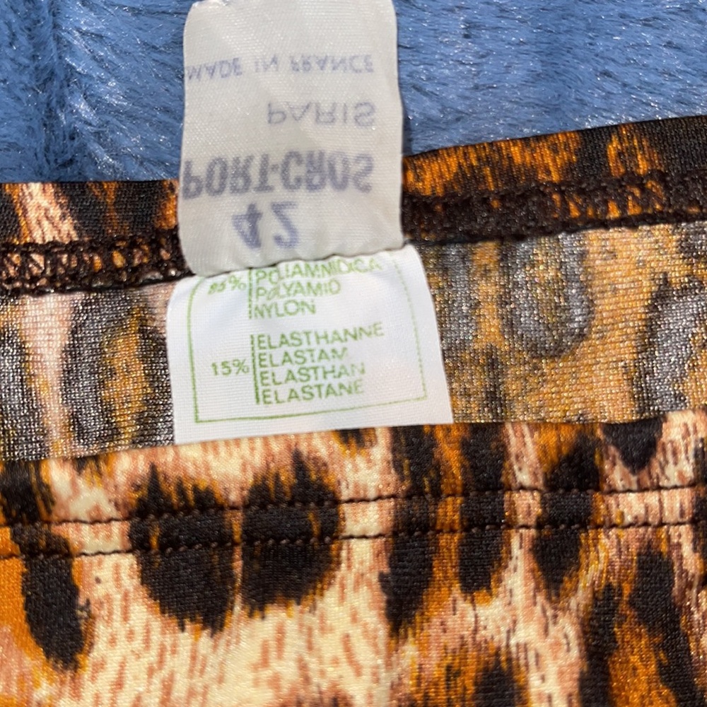 Vintage Rare Leopard Print String Bikini Port-Cro… - image 5